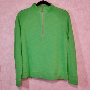 NWOT Lilly Pulitzer Ashlee Luxletic HalfZip PickleBall Pullover Kelly Green SzXL